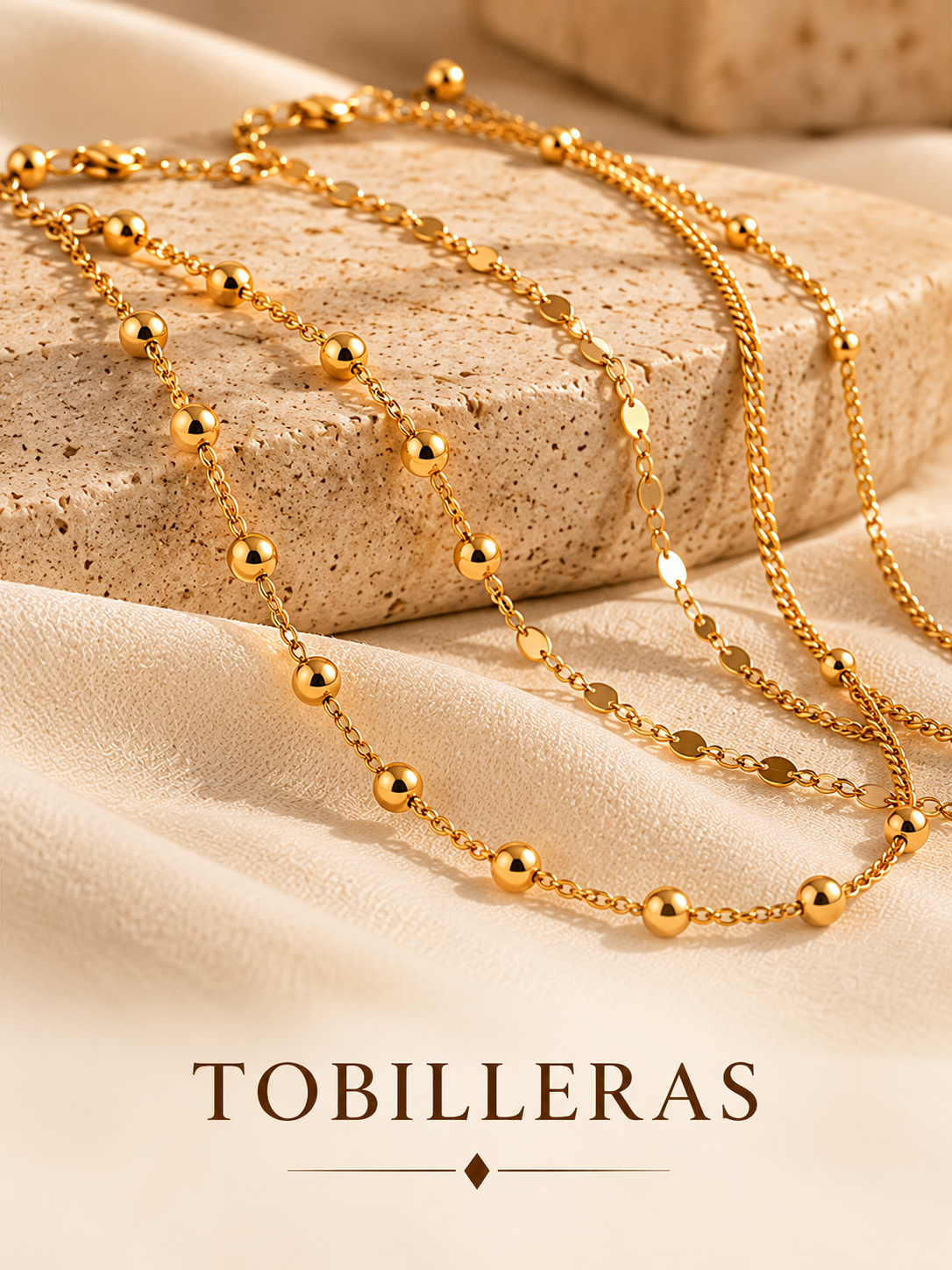 Tobilleras — imagen editorial AFLORA